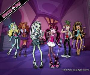 Puzzle Ομάδα των χαρακτήρων από το Monster High